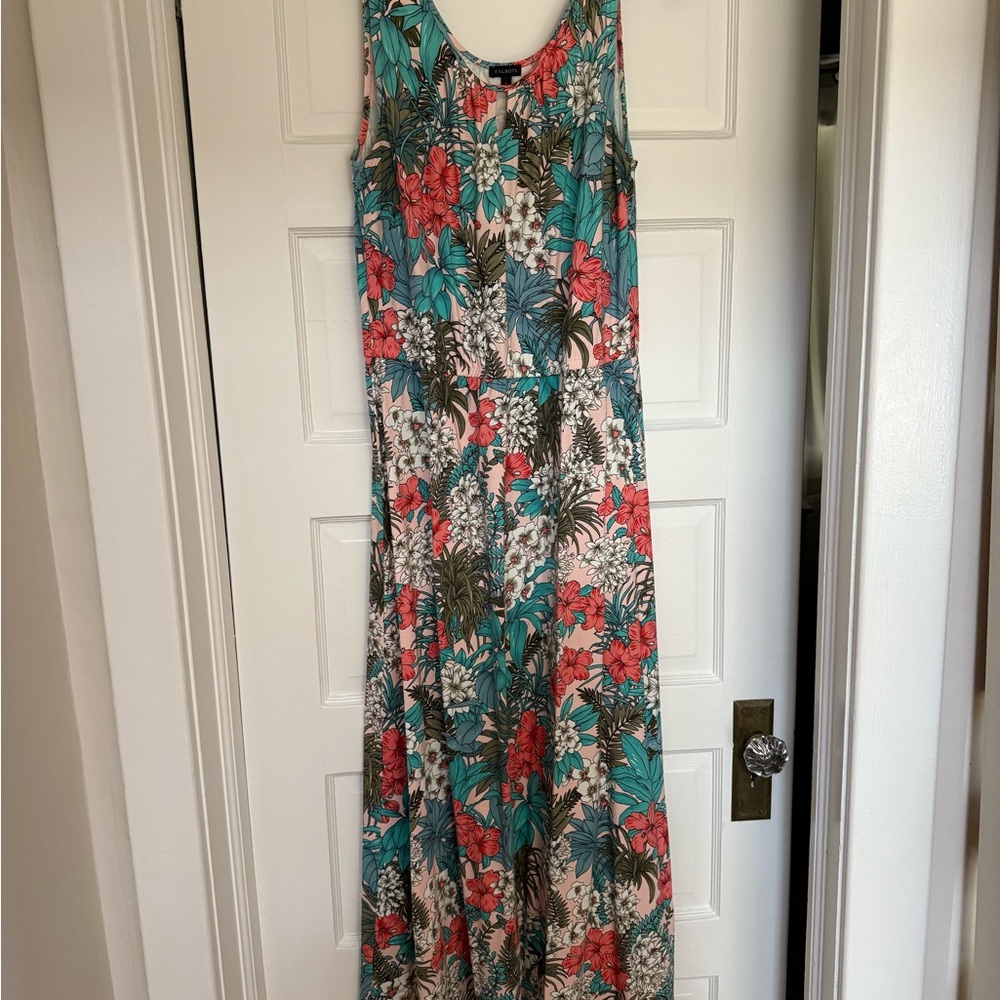 Talbots Floral Sleeveless Maxi Dress - Multicolor